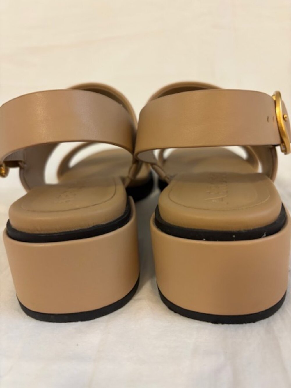 Aerosoles Dove Nude Block Heel Dual Strap Sandal Size 8.5M - Picture 7 of 11
